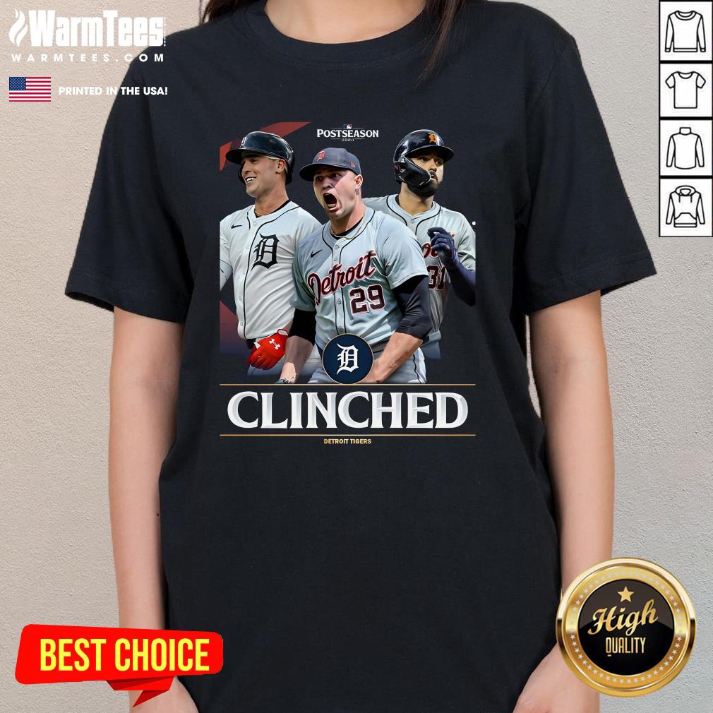 Top The Detroit Tigers Are Postseason Bound Clinched 2024 T-Shirt - Image 2