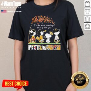 Alternative view of Top The Peanuts Pittsburgh Sports It's The Most Wonderful Time Of The Year T-Shirt