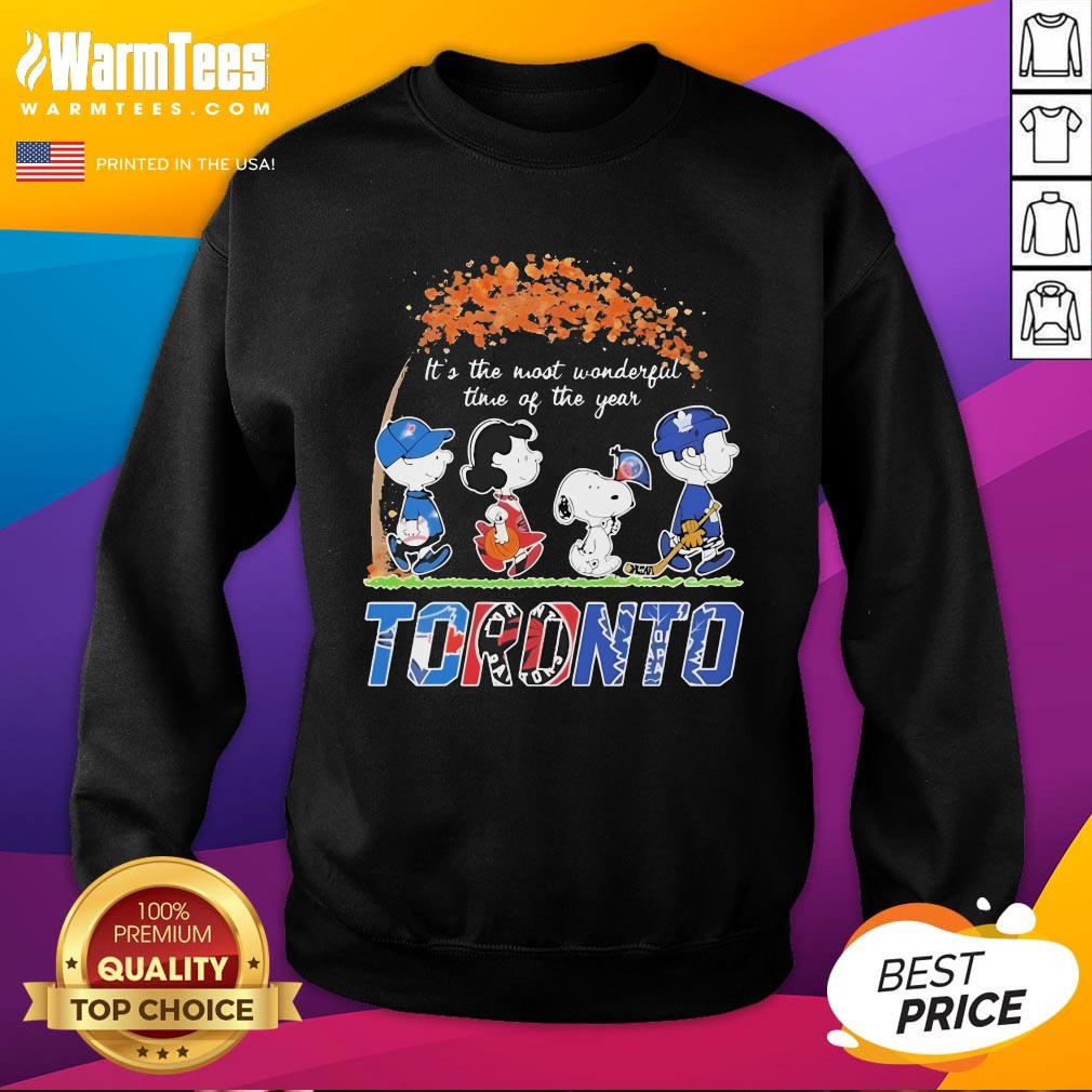Top The Peanuts Toronto Sports It's The Most Wonderful Time Of The Year T-Shirt - Image 4