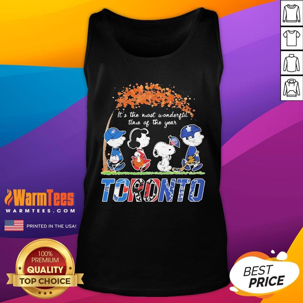 Top The Peanuts Toronto Sports It's The Most Wonderful Time Of The Year T-Shirt - Image 5