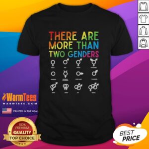 Top There Are More Than Two Genders LGBT Colors T-Shirt