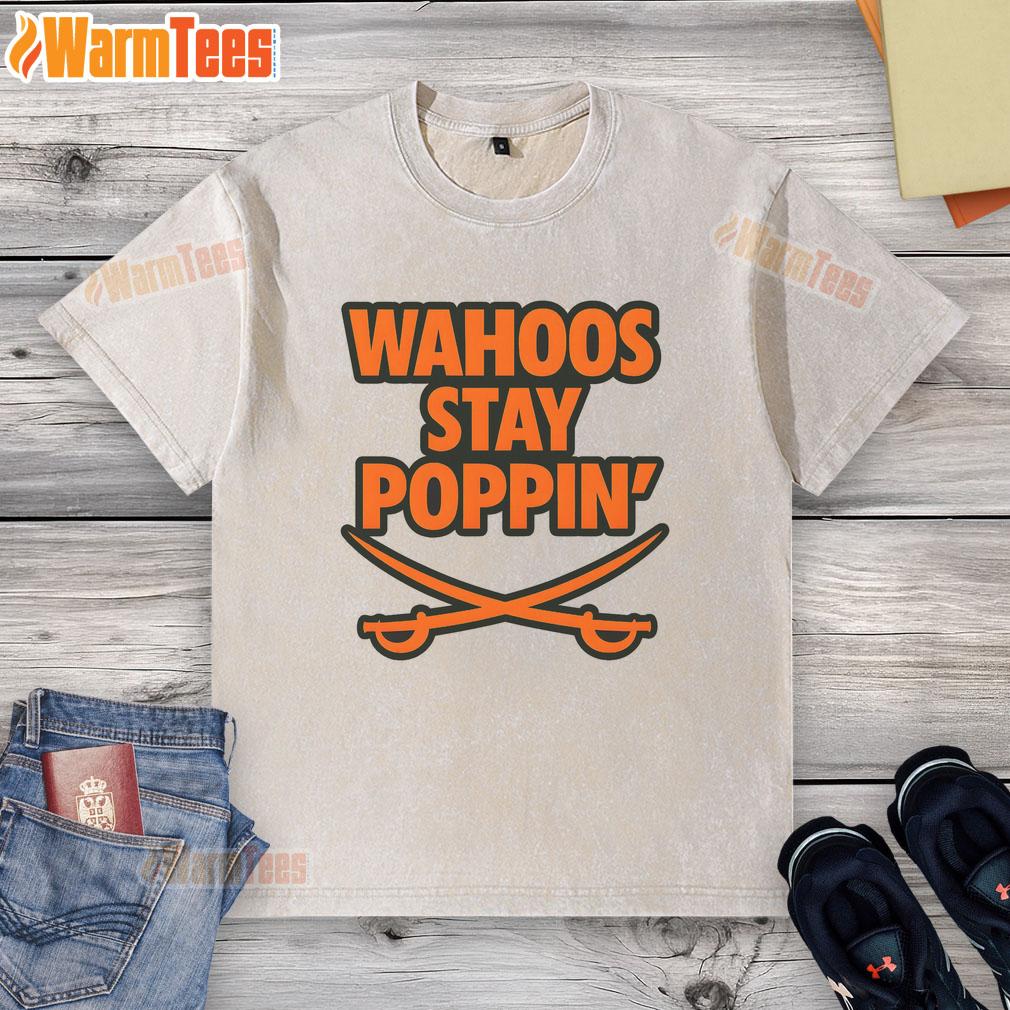 Top Wahoos Stay Poppin Funny Football T-Shirt - Image 6