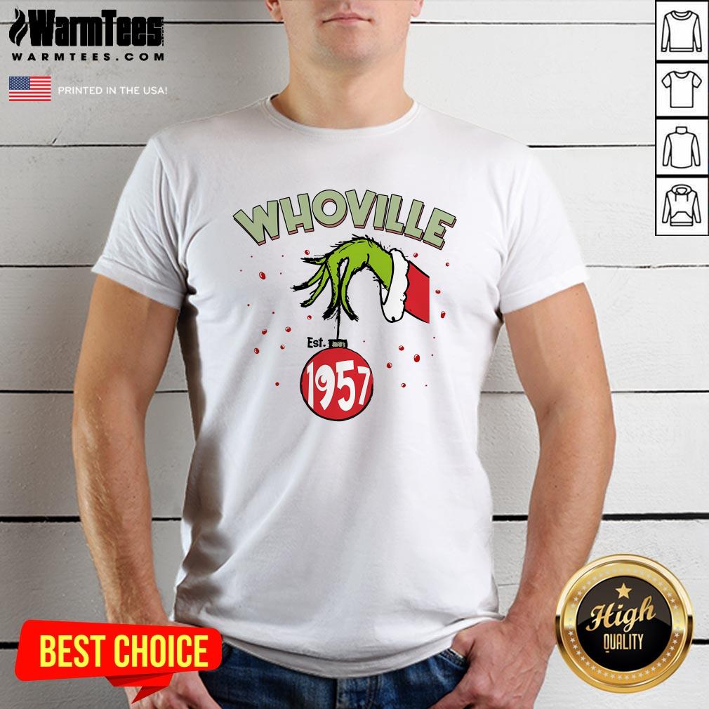 Top Whoville Est 1957 Merry Grinchmas Christmas T-Shirt