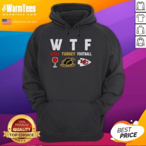 Alternative view of Top Wine Turkey Kansas City Chiefs Football Thanksgiving T-Shirt