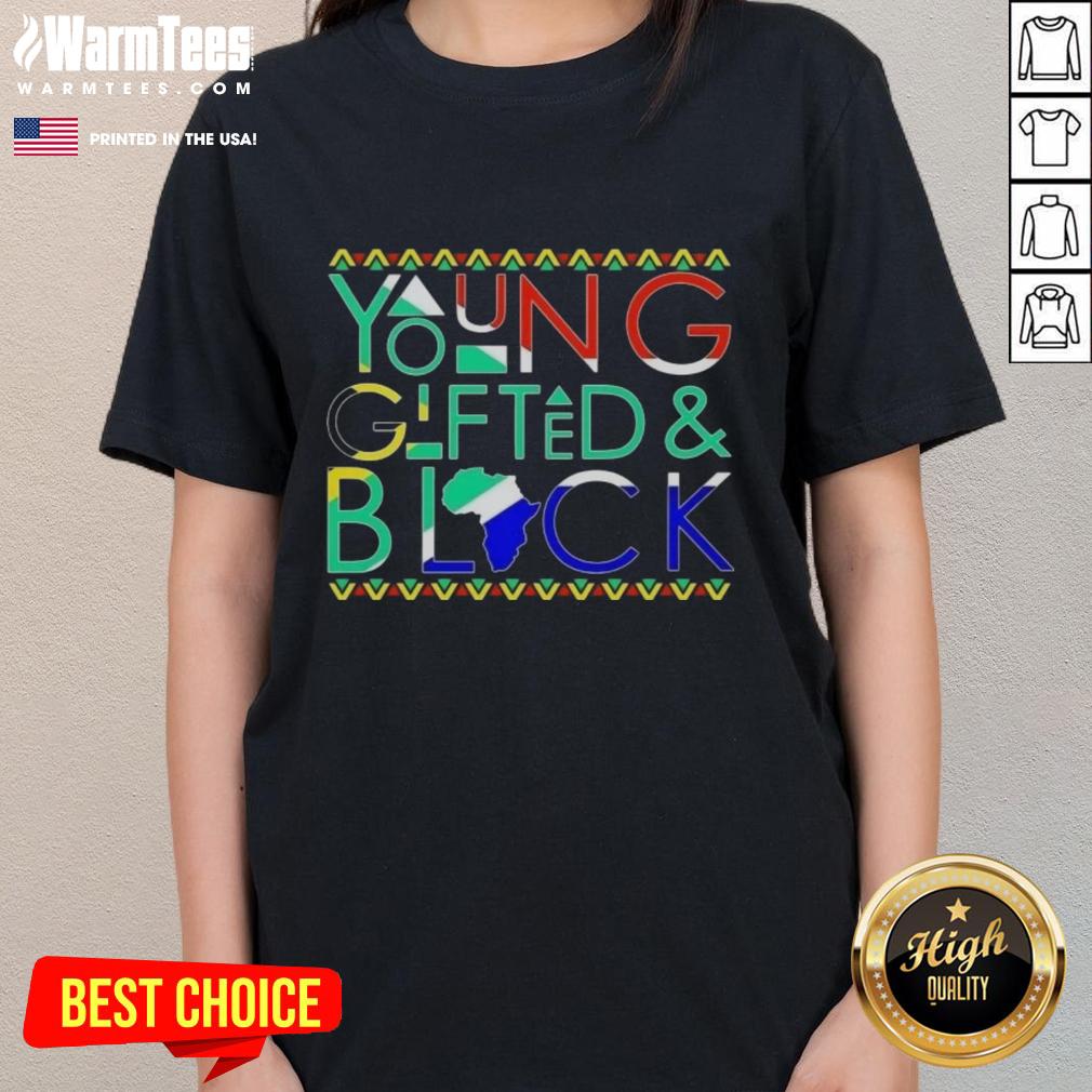 Top Young Gifted And Black Africa Map T-Shirt - Image 3