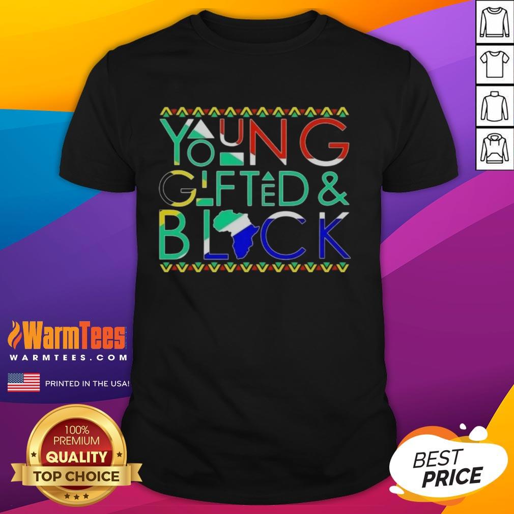 Top Young Gifted And Black Africa Map T-Shirt