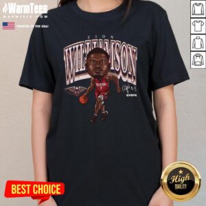 Alternative view of Top Zion Williamson New Orleans Pelicans Cartoon T-Shirt