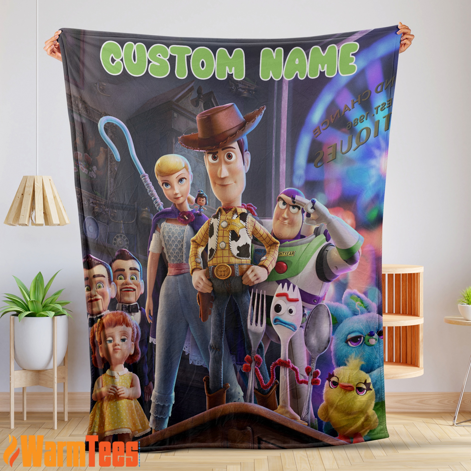 Toy Story 4 Poster Blanket Fleece Customized Blanket