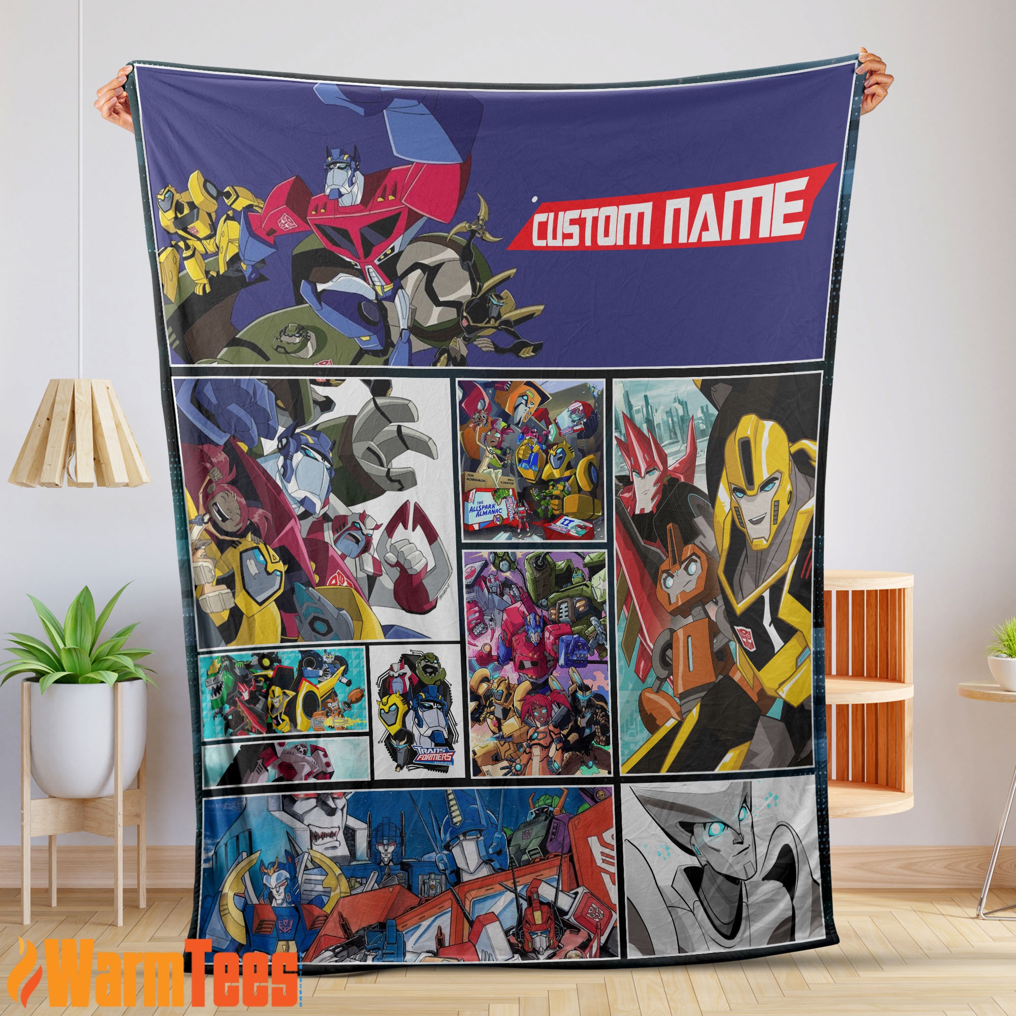 Transformers Animated Characters Blanket Fleece Customized Blanket