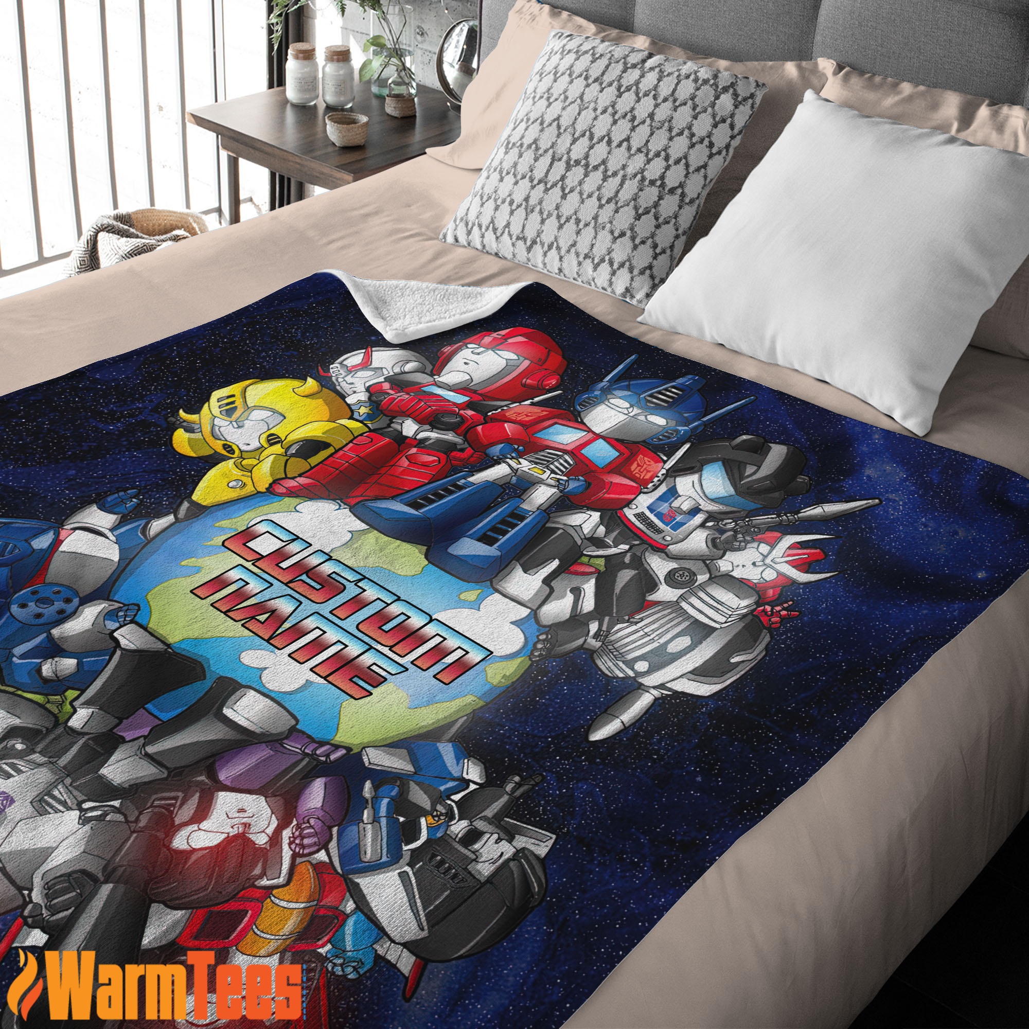 Transformers Team Chibi Cute Fleece Blanket Customize Blanket - Image 3