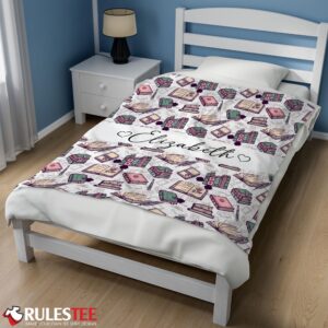 Alternative view of Vintage Book Lover Blanket Fleece Customized Blanket