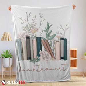 Vintage Floral Book Lover Blanket Fleece Customized Blanket