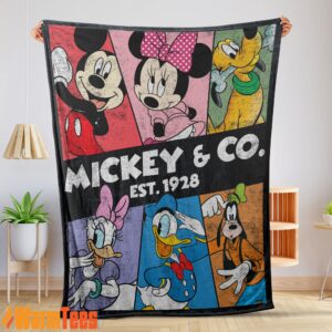 Vintage Mickey & Co Est 1928 Blanket