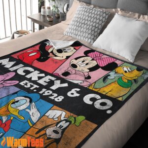 Alternative view of Vintage Mickey & Co Est 1928 Blanket
