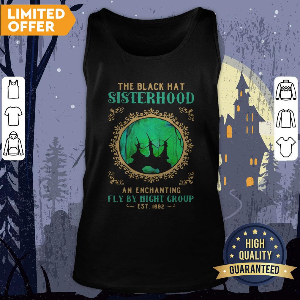 Witchs Halloween The Black Hat Sisterhood An Enchanting Fly By Night Group Est 1692 Shirt - Image 2