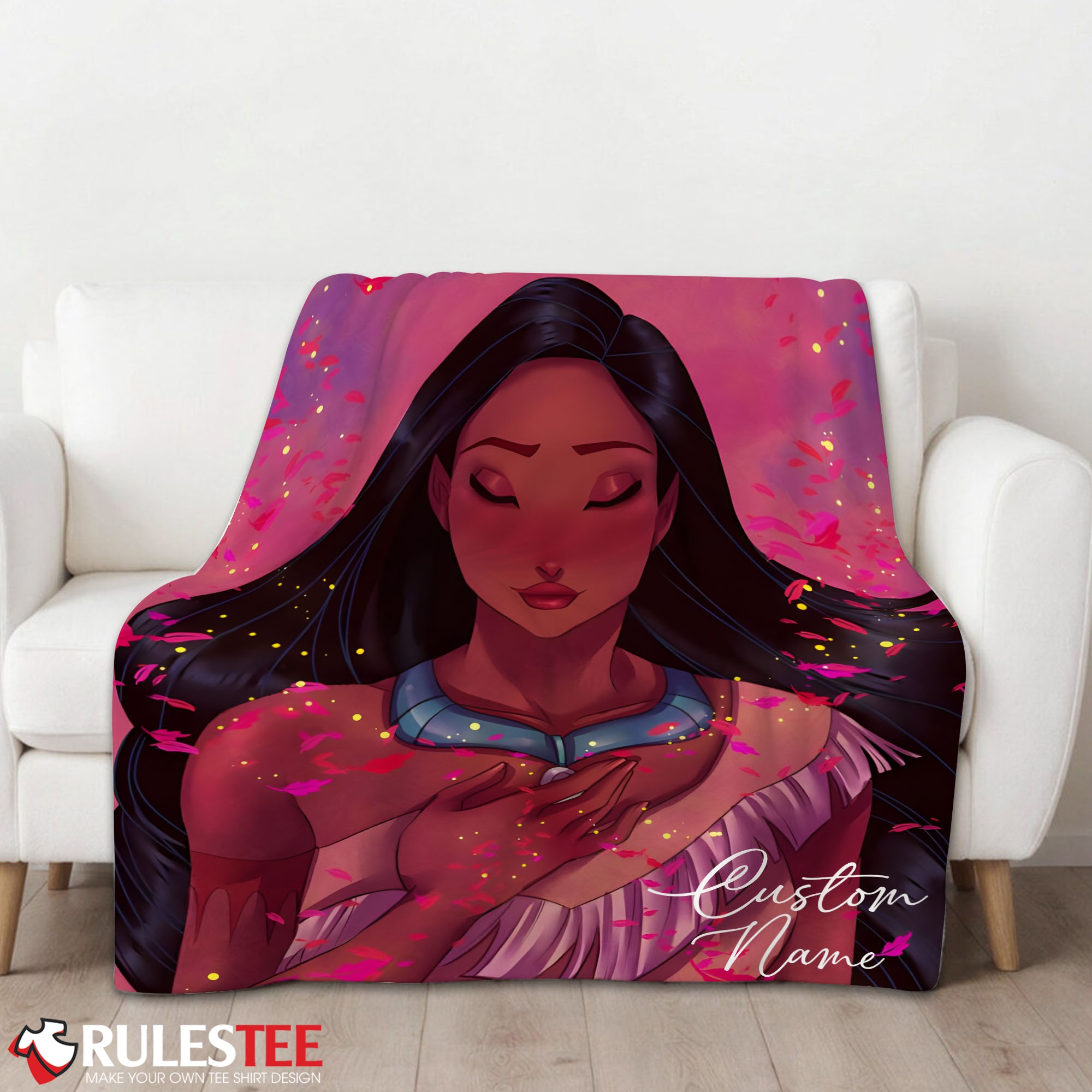 Whispers Of The Wind Pocahontas Colors Of The Wind Blanket Fleece Customized Blanket - Image 2