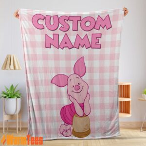 Winnie The Pooh Piglet Blanket Fleece Customized Blanket