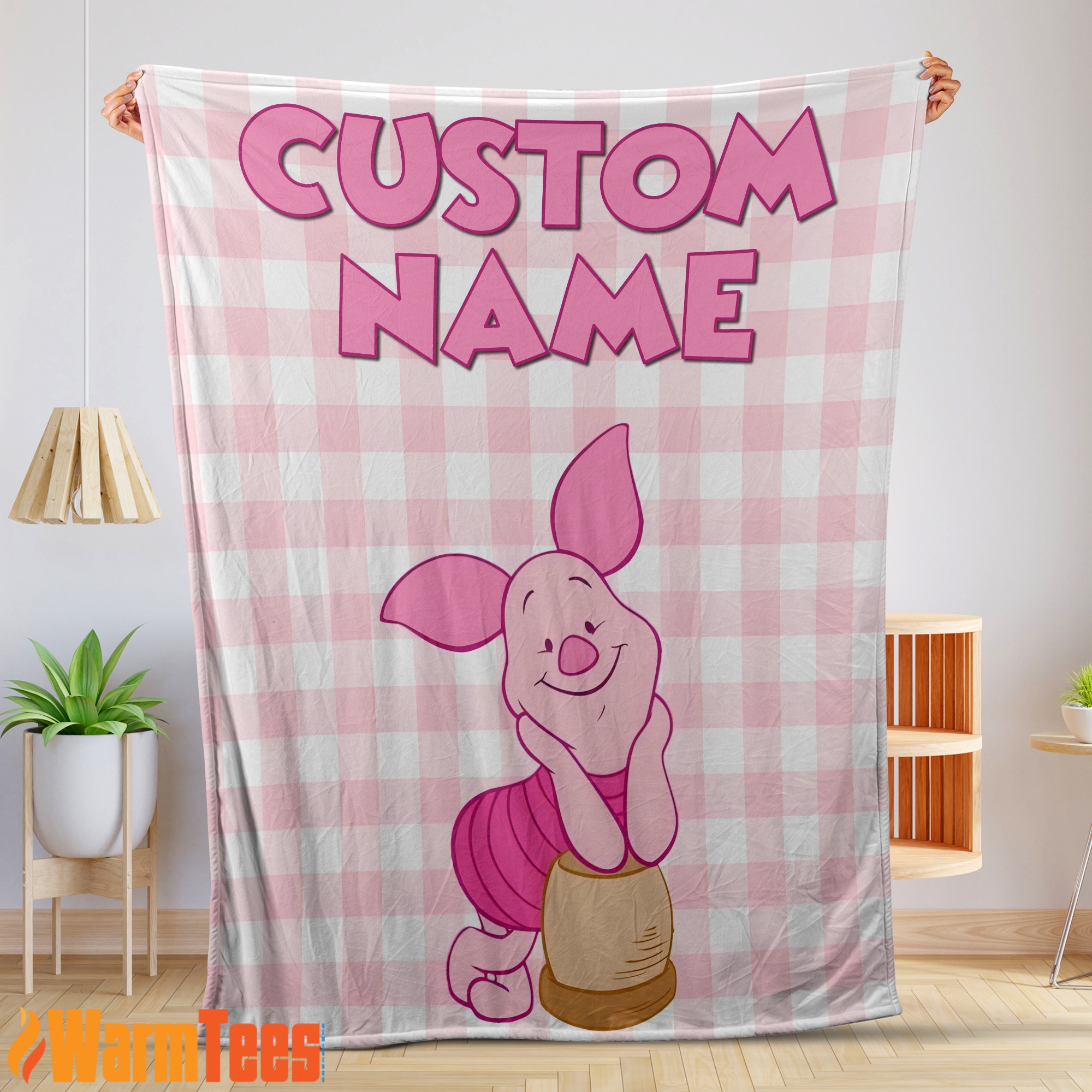 Winnie The Pooh Piglet Blanket Fleece Customized Blanket