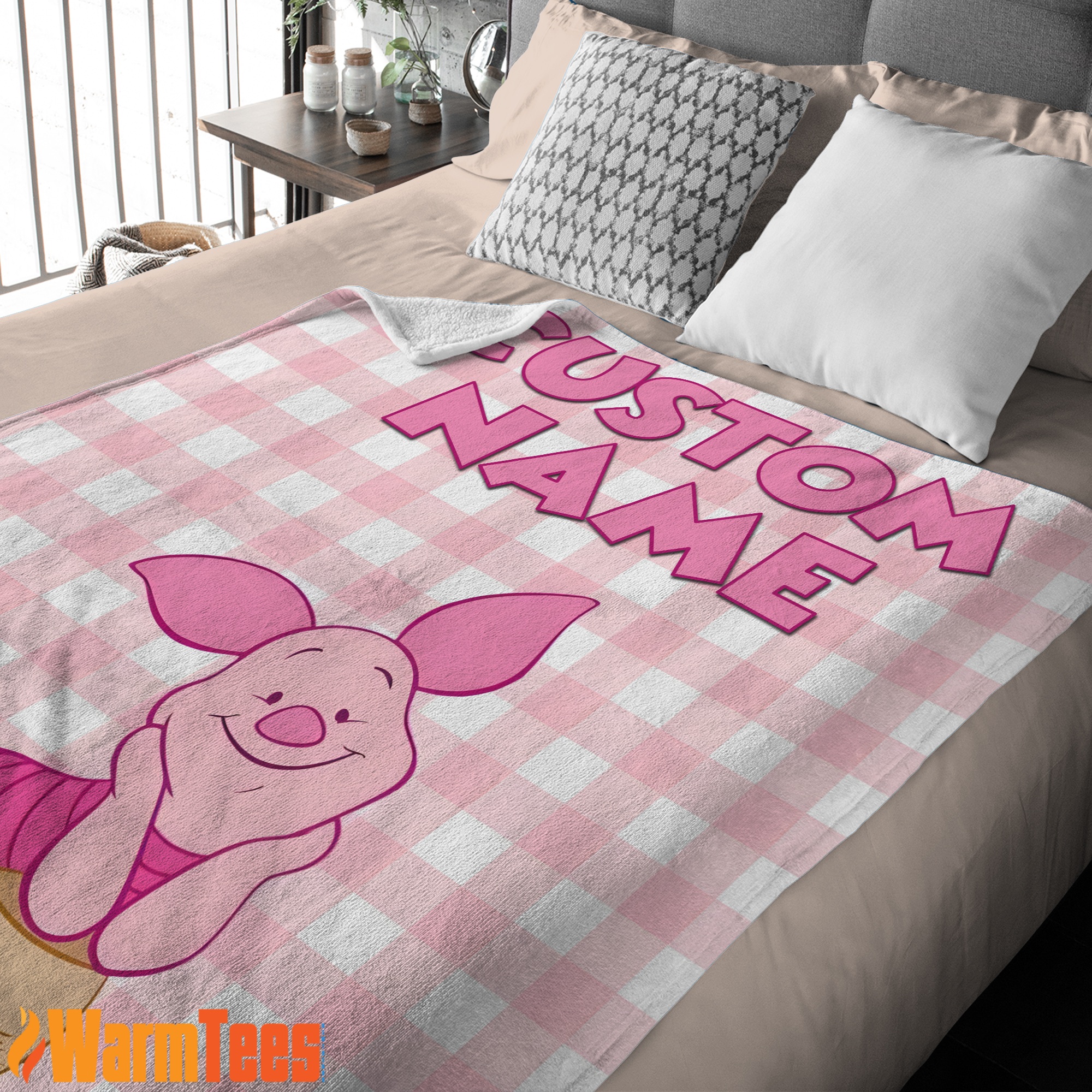 Winnie The Pooh Piglet Blanket Fleece Customized Blanket - Image 3
