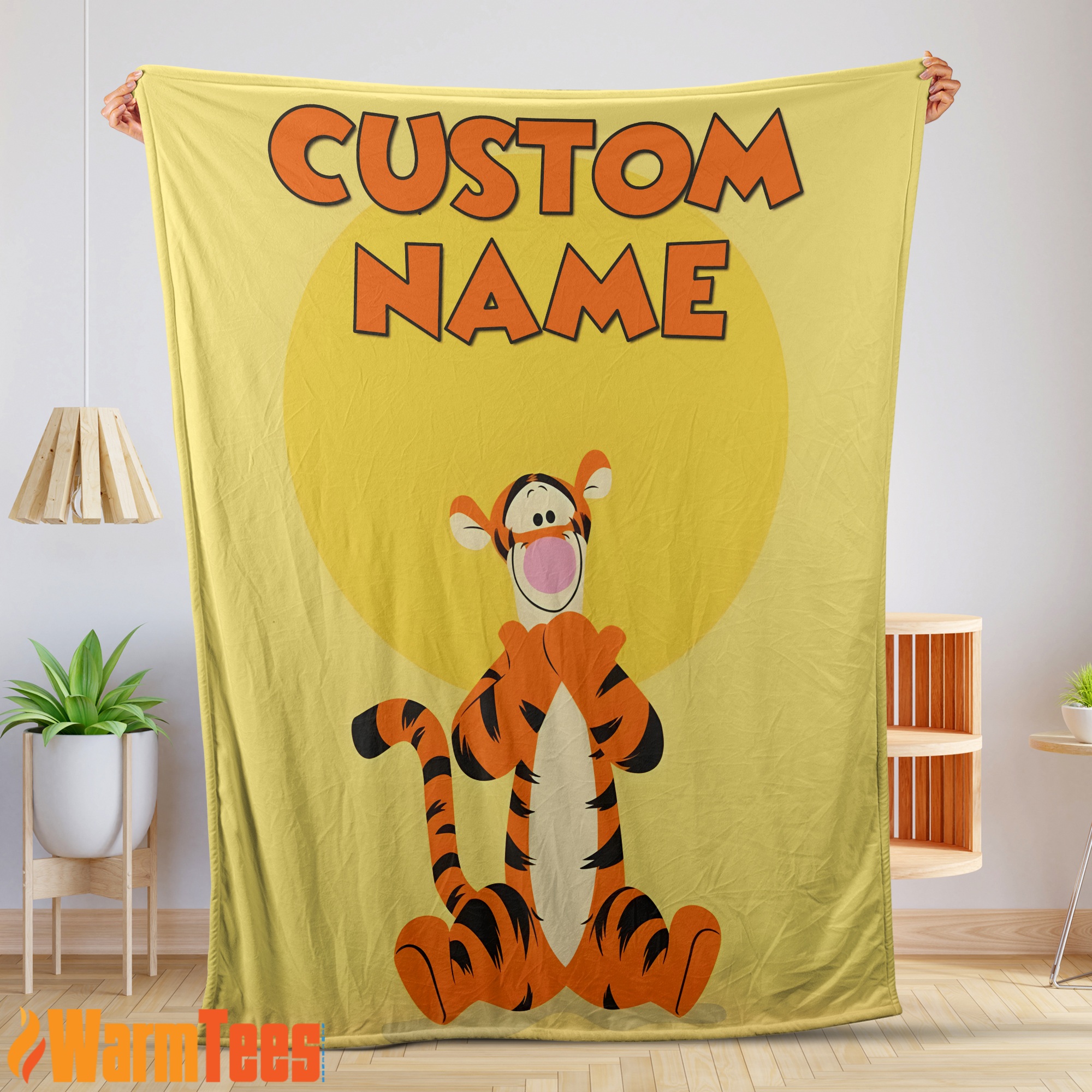 Winnie The Pooh Tigger Blanket Fleece Customized Blanket