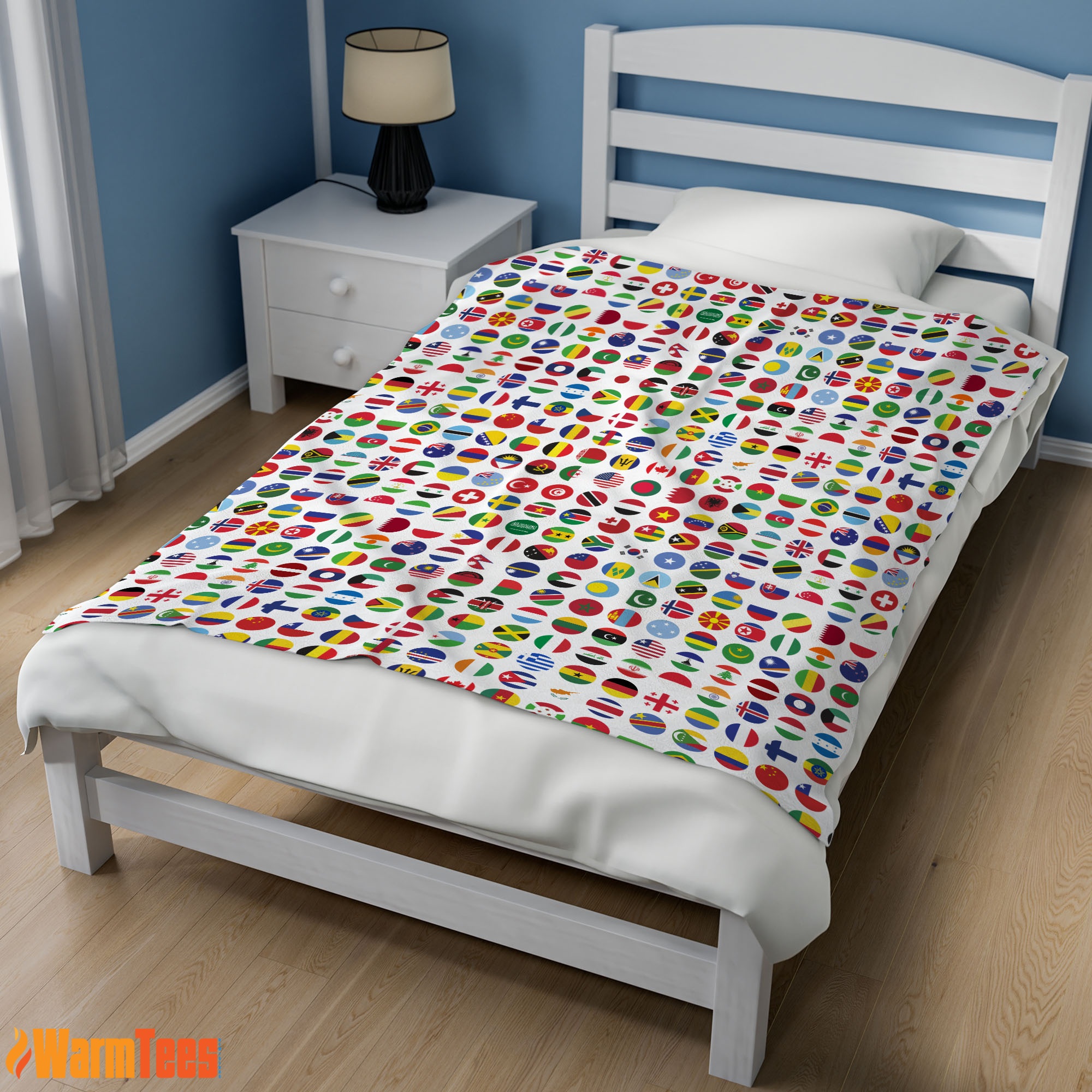 World Flags International Flags Collage Blanket Fleece Blanket - Image 2