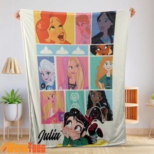 Wreck It Ralph Disney Princess Blanket Fleece Customized Blanket