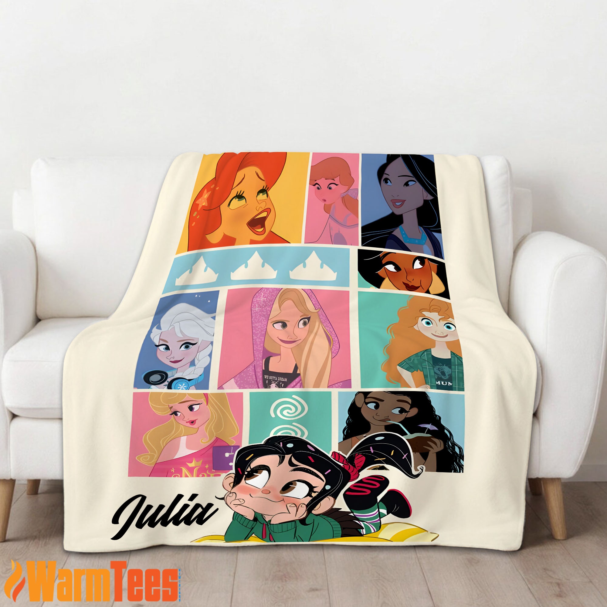 Wreck It Ralph Disney Princess Blanket Fleece Customized Blanket - Image 3
