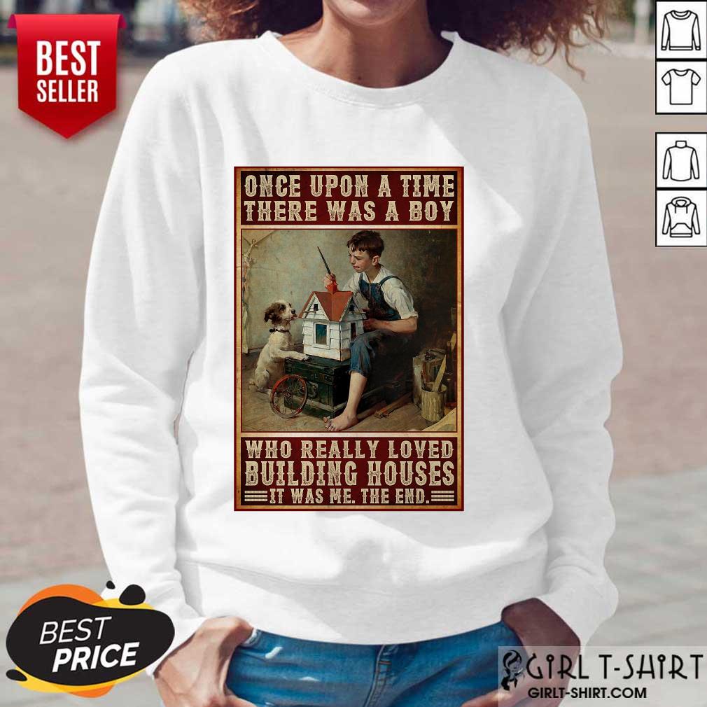 A Boy And Dog Building Houses Poster Shirt - Image 5