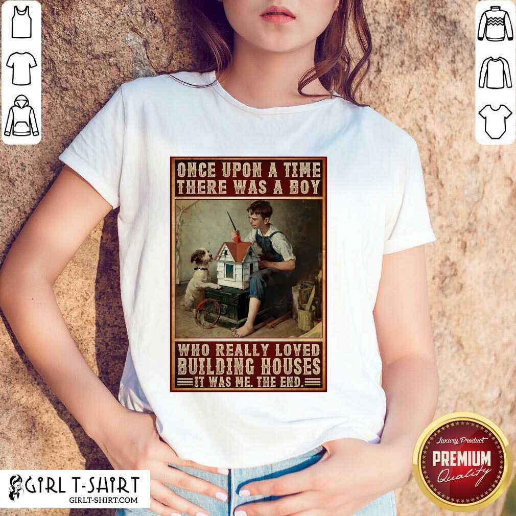 A Boy And Dog Building Houses Poster Shirt