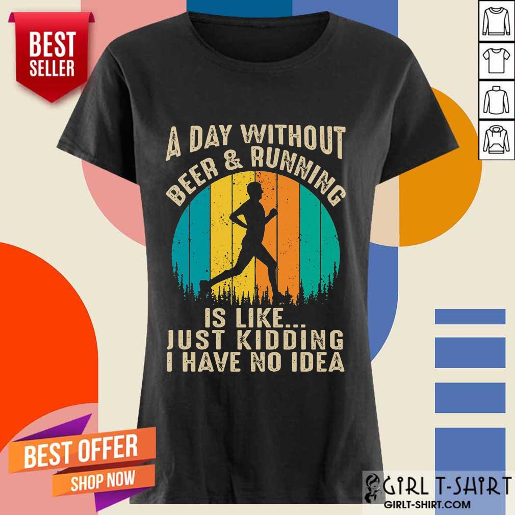 A Day Without Beer And Running Vintage Shirt - Image 3
