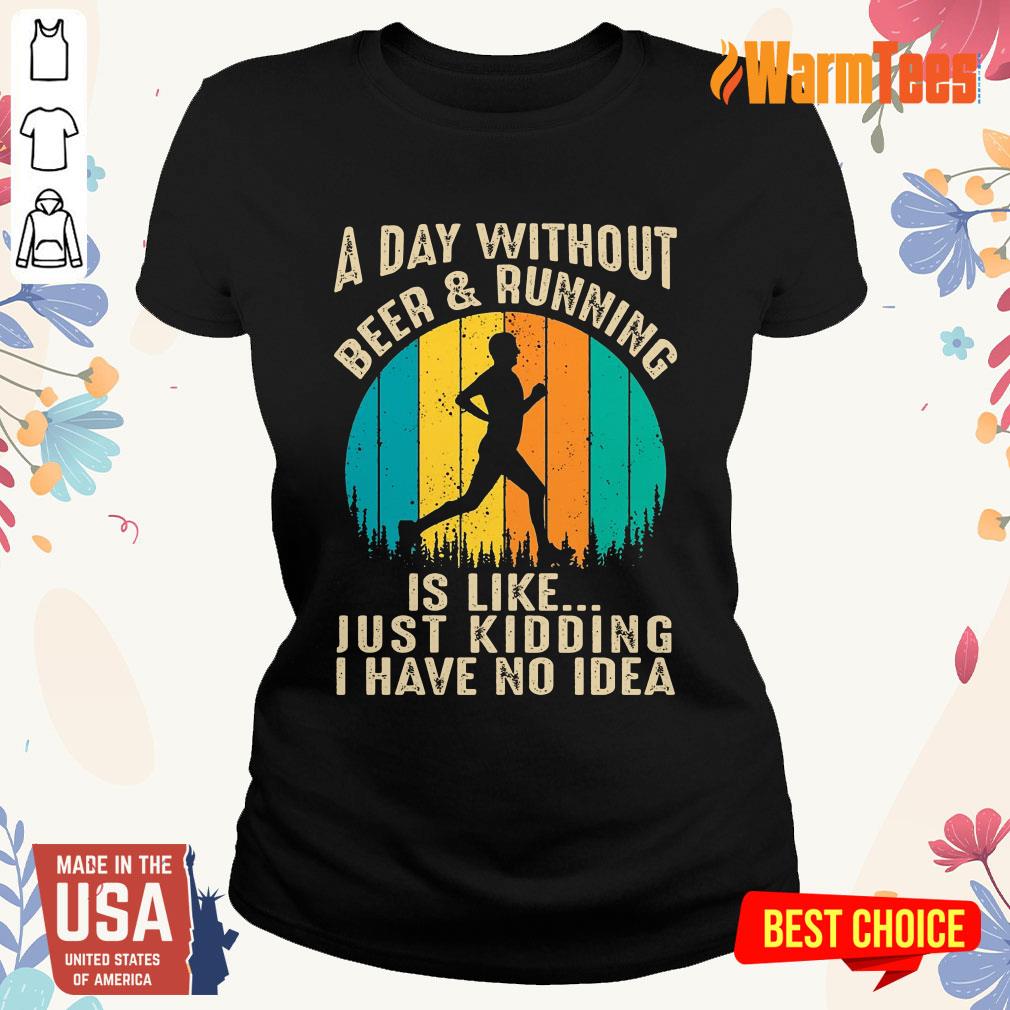 A Day Without Beer And Running Vintage Shirt - Image 3