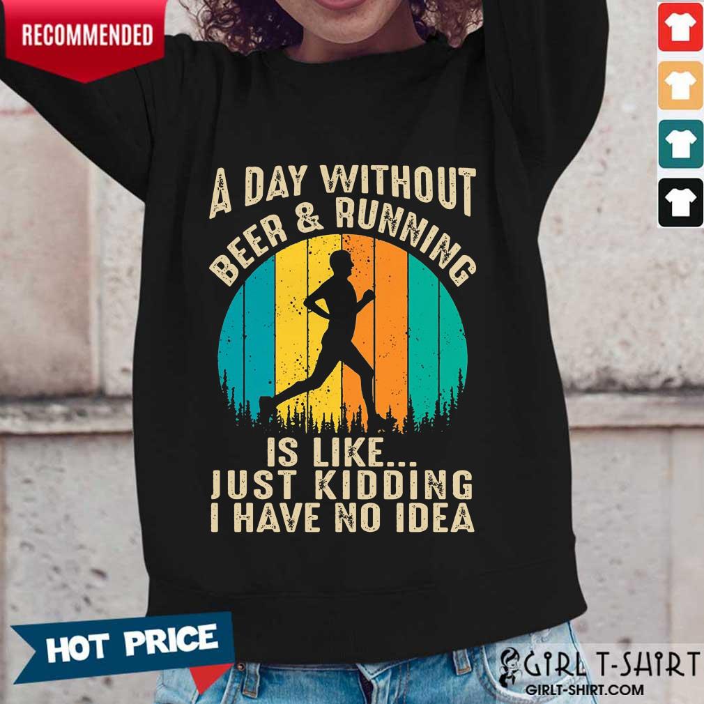 A Day Without Beer And Running Vintage Shirt - Image 2