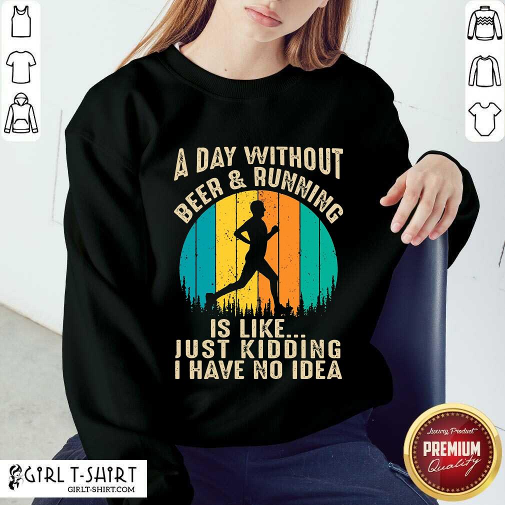 A Day Without Beer And Running Vintage Shirt - Image 5