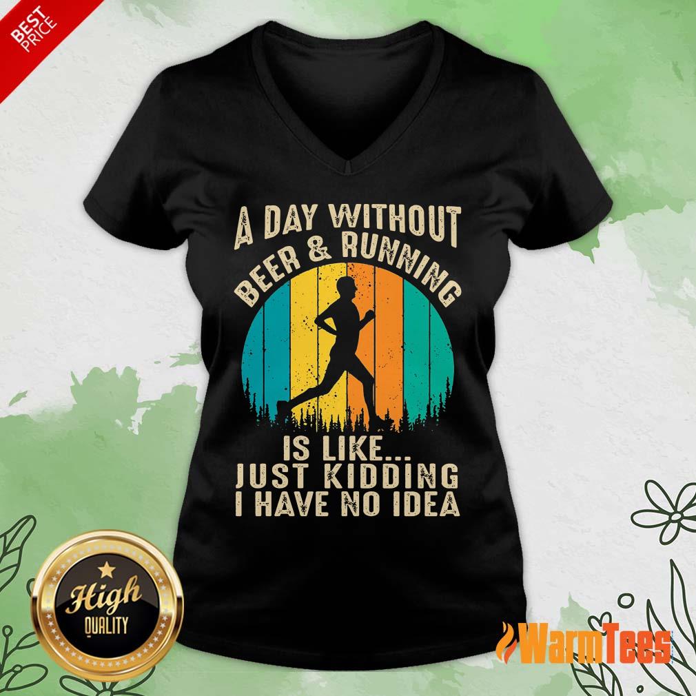 A Day Without Beer And Running Vintage Shirt - Image 4