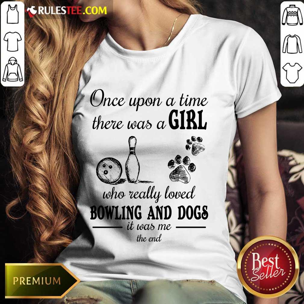 A Girl Who Loved Bowling And Dog Shirt - Image 3