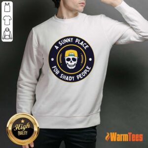 Alternative view of A Sunny Place For Shady People Skull Shirt