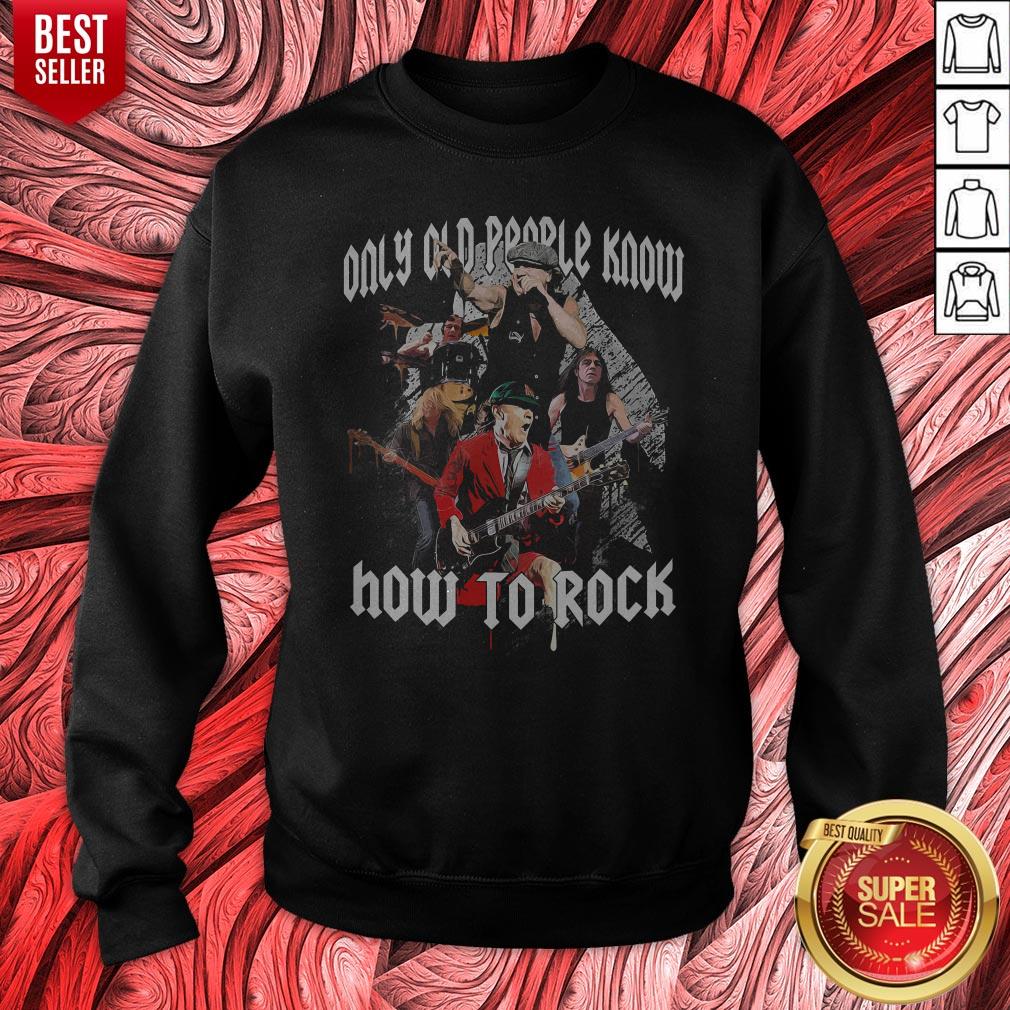 AC DC Only Old People Know How To Rock Shirt - Image 2