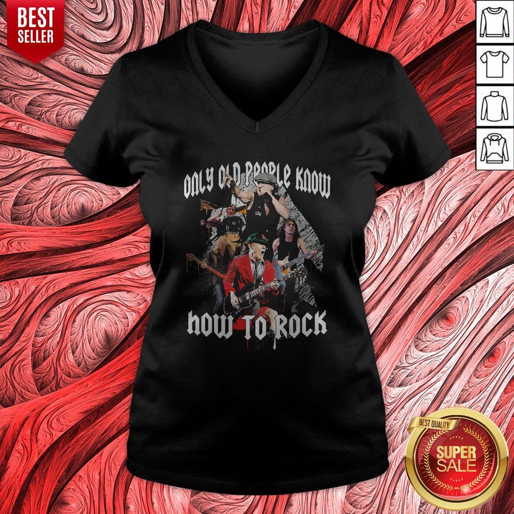 AC DC Only Old People Know How To Rock Shirt - Image 4