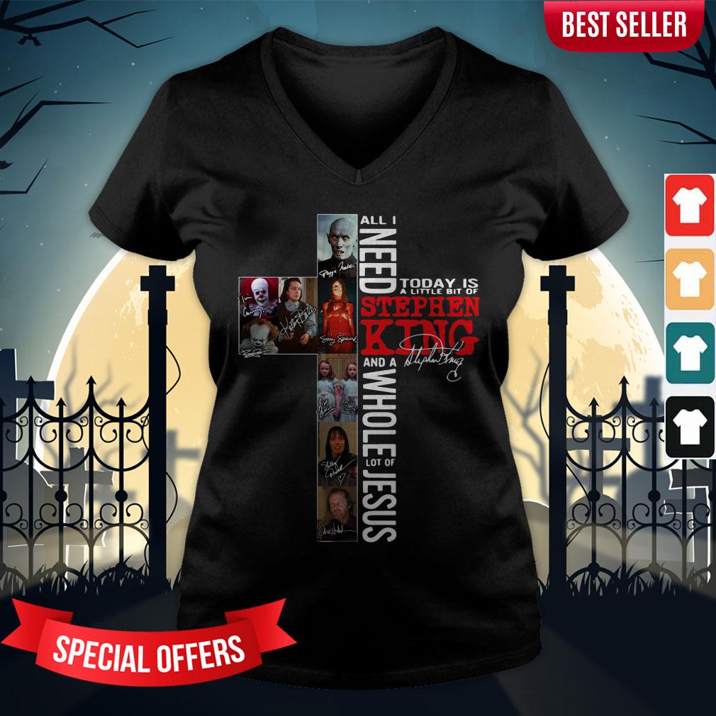 All I Need Today Is A Little Bit Of Stephen King And A Whole Lot Of Jesus Shirt - Image 2