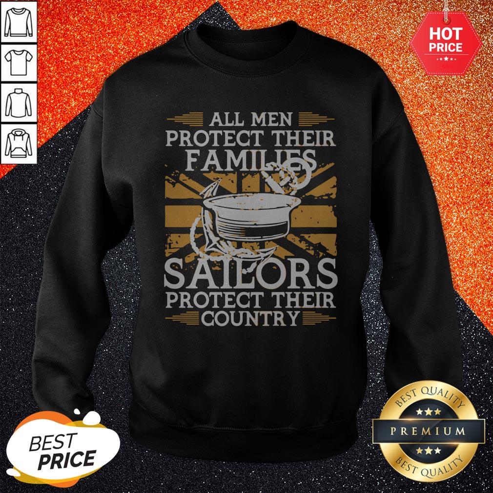 All Men Protect Their Families Sailors Protect Their Country Shirt - Image 4