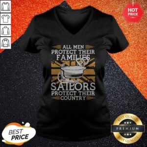 Alternative view of All Men Protect Their Families Sailors Protect Their Country Shirt