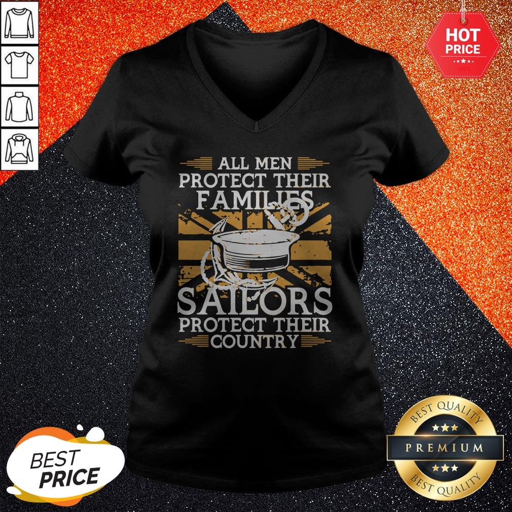 All Men Protect Their Families Sailors Protect Their Country Shirt - Image 2