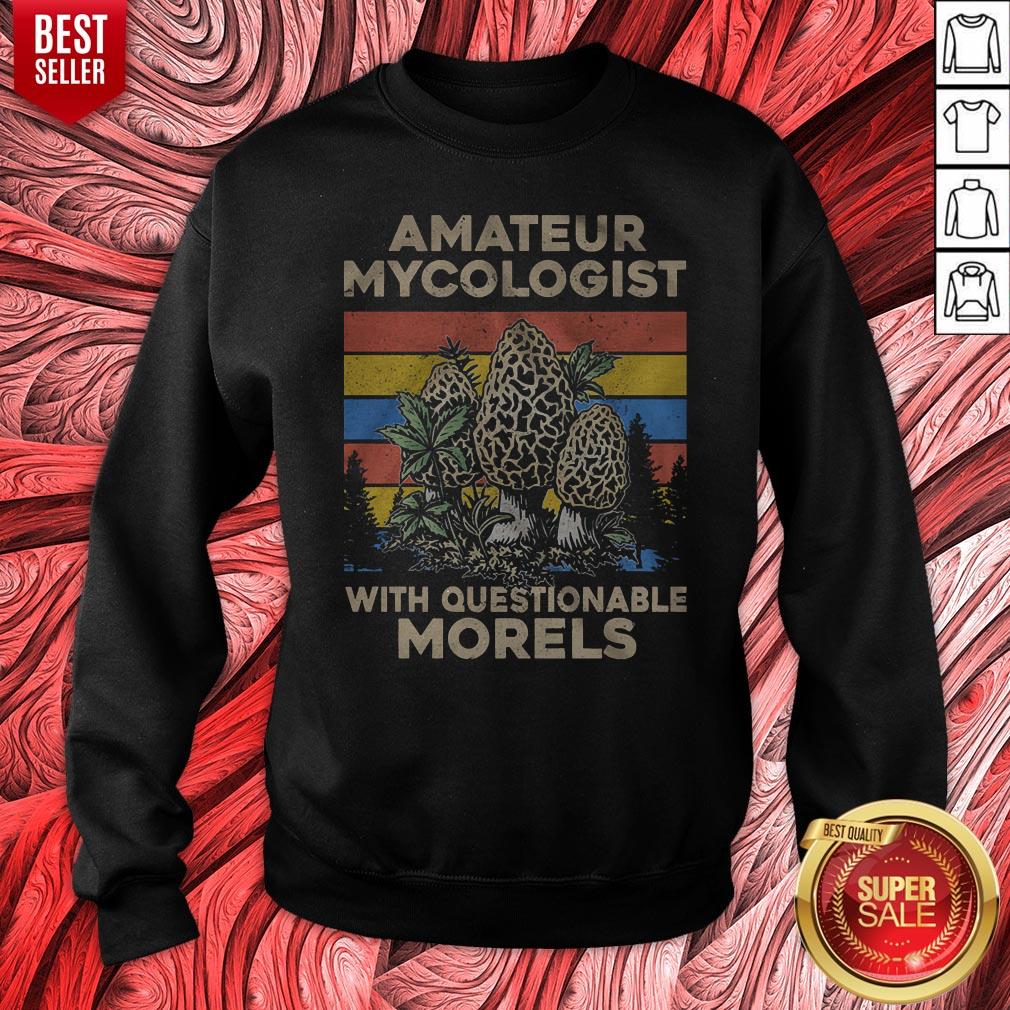 Amateur Mycologist With Questionable Morels Vintage Shirt - Image 2