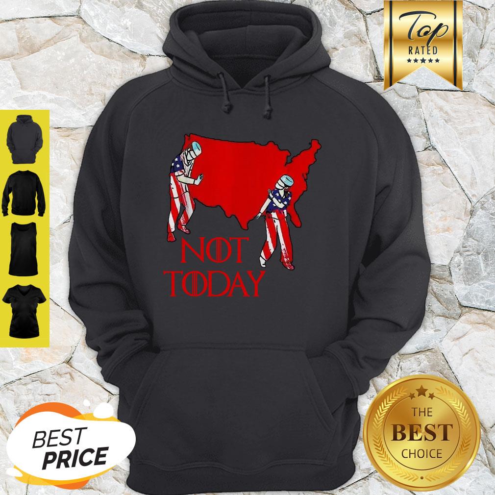 America Map Nurse Not Today Coronavirus Shirt - Image 4