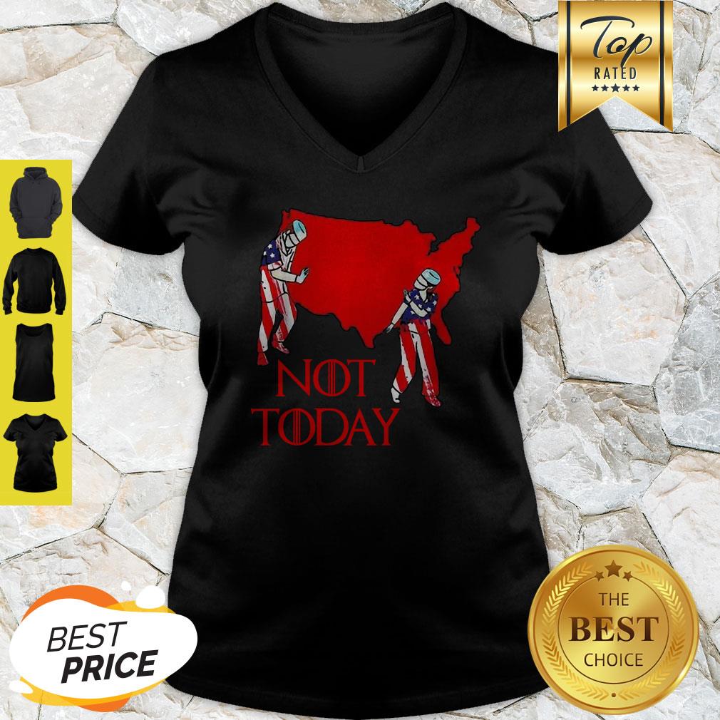 America Map Nurse Not Today Coronavirus Shirt - Image 3