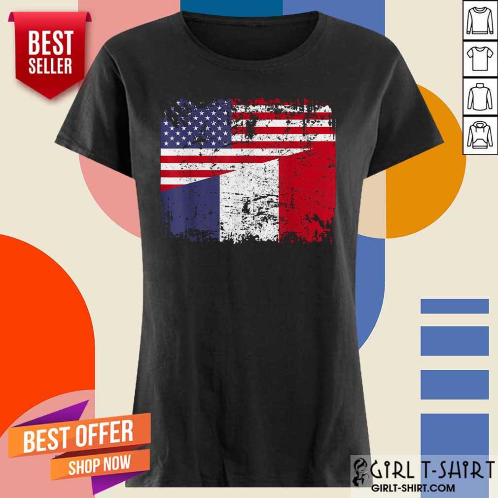 American And French Flag Shirt - Image 2