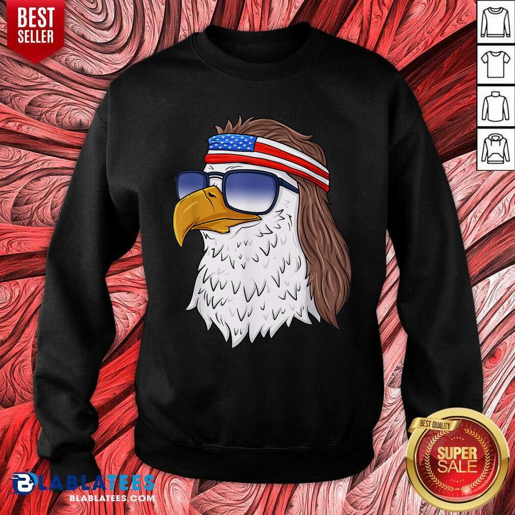 American Bald Eagle Mullet 4th Of July Funny USA Patriotic Shirt - Image 5