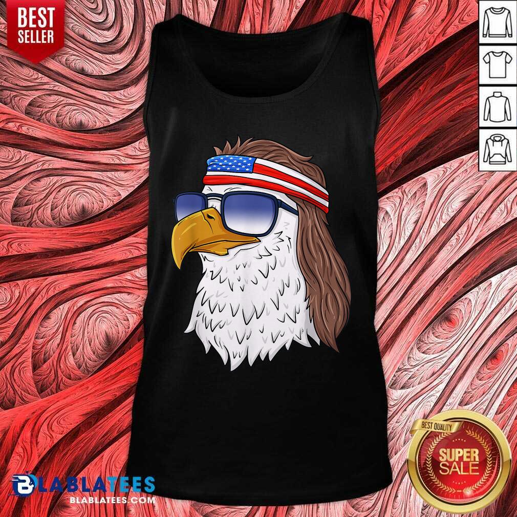 American Bald Eagle Mullet 4th Of July Funny USA Patriotic Shirt - Image 4