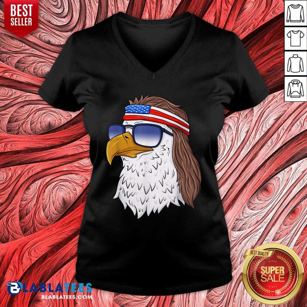 American Bald Eagle Mullet 4th Of July Funny USA Patriotic Shirt - Image 3