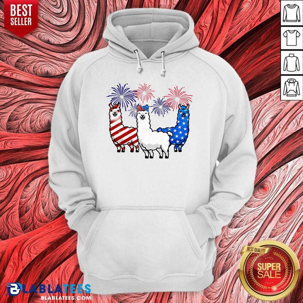 American Flag Colors Llama Lovers 4th Of July Shirt - Image 5